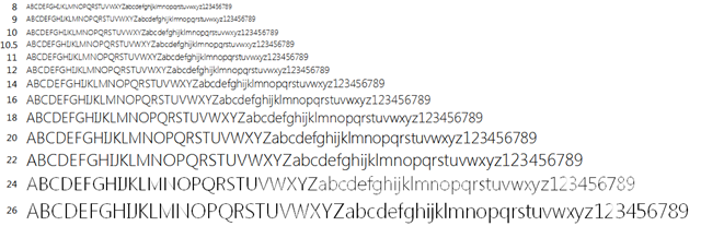 Screenshot of Segoe UI Light 5.00